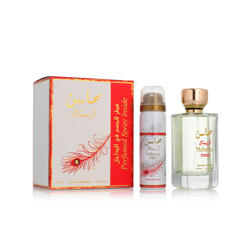 KIT LATTAFA MAHASIN CRYSTAL EDP 100ML 2 PIEZAS